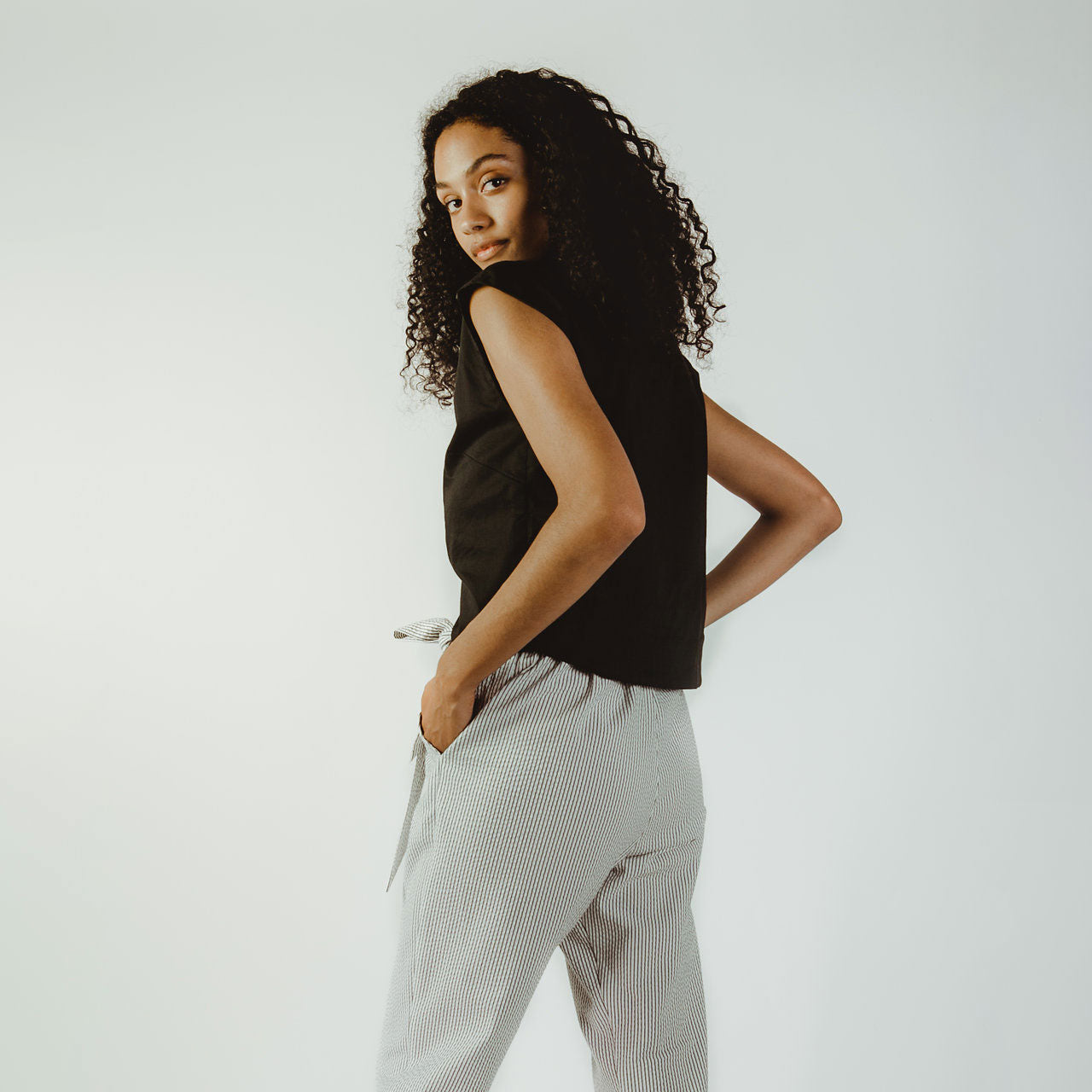 Crossover Top in Black